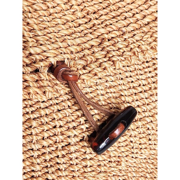 Vintage Straw Sisal Jute Bag - BIG Market Bag Top Handle or Shoulder/ Crossbody - Picture 9 of 10